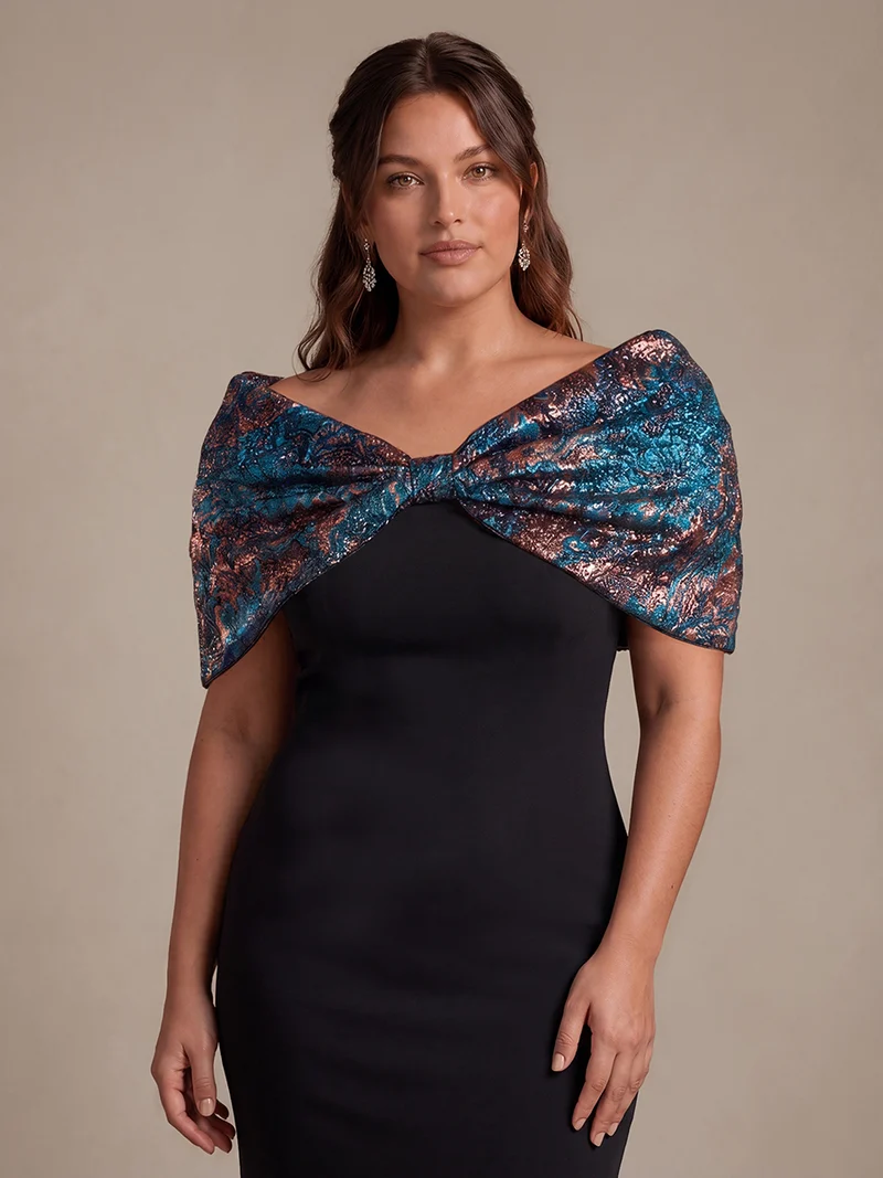 Robe maxi bodycon à manches courtes et décolleté en V
