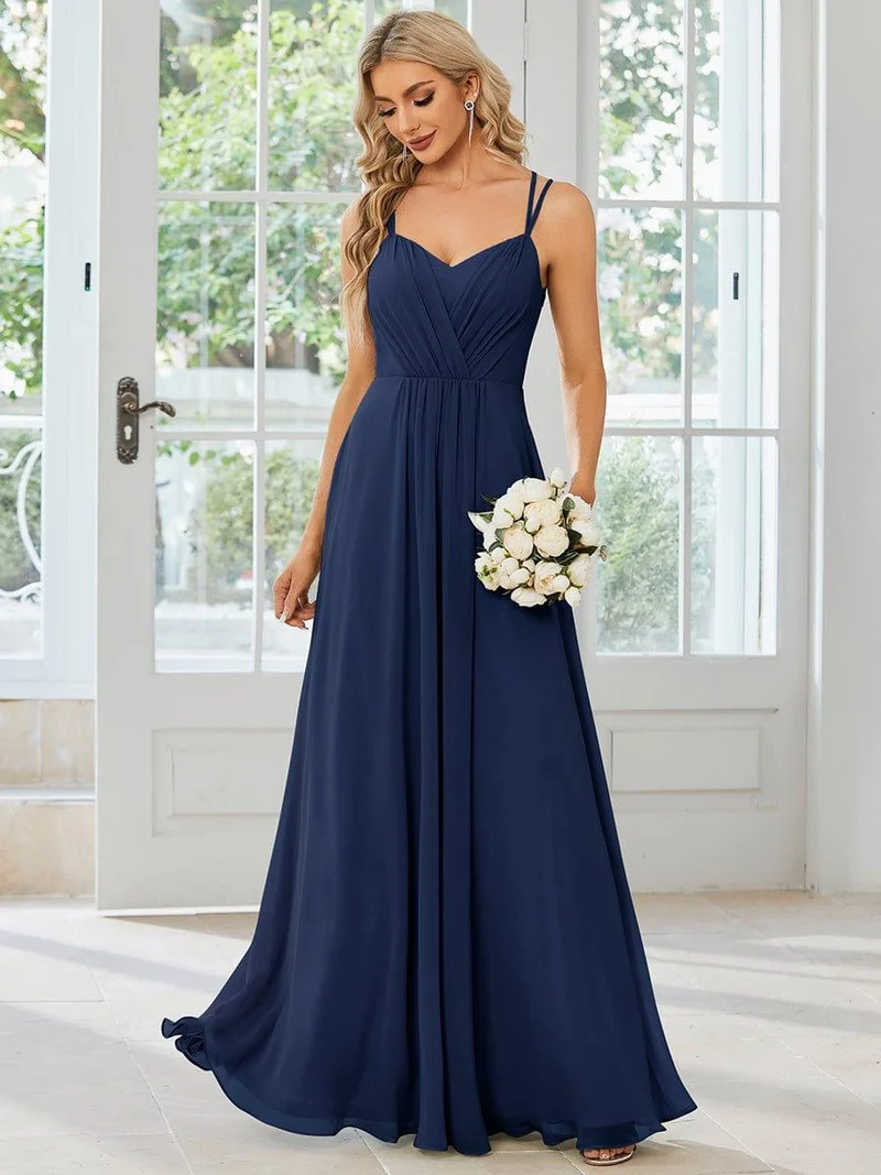 ever RUBY|Robe demoiselle d'honneur mousseline et dentelle dos nu bretelles fines