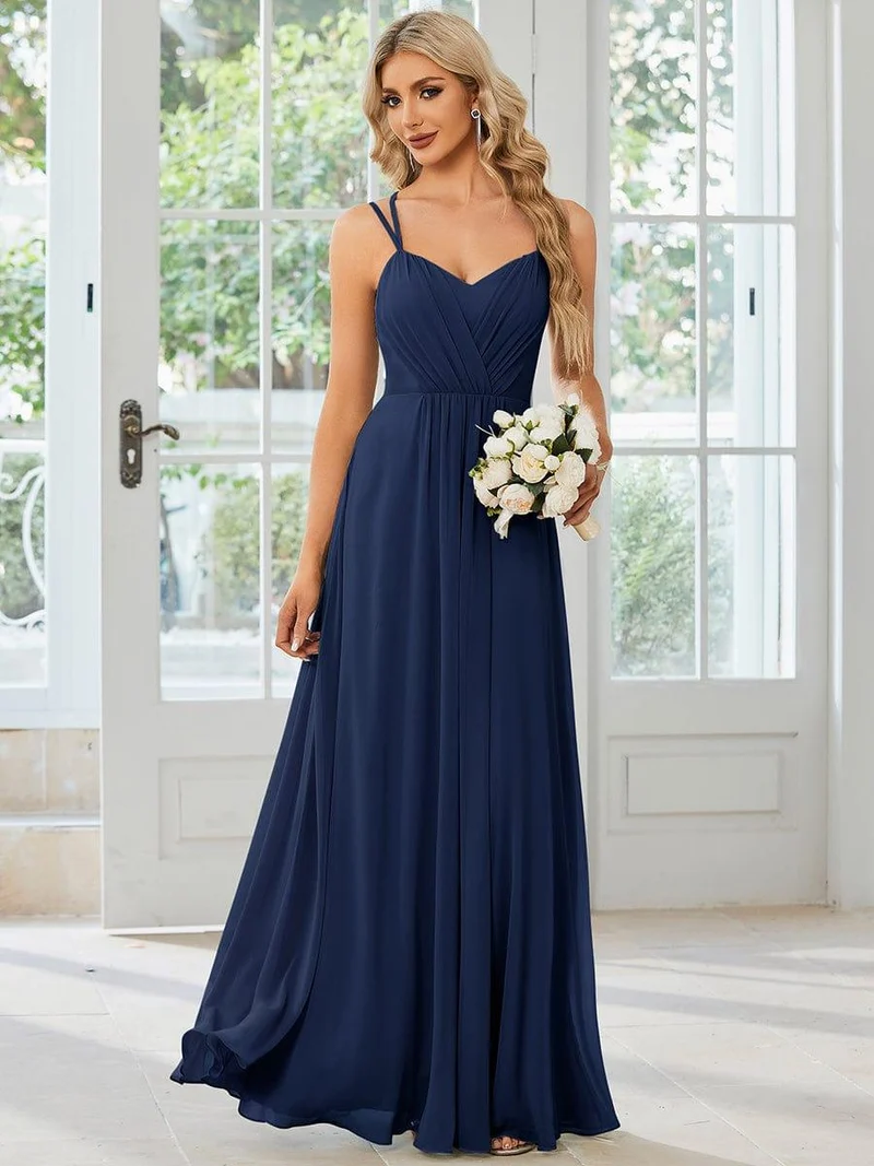 ever RUBY|Robe demoiselle d'honneur mousseline et dentelle dos nu bretelles fines