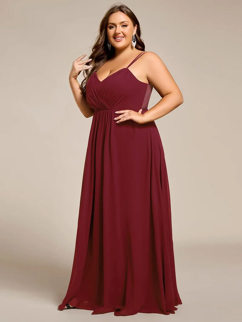 ever RUBY|Robe de soirée en mousseline et dentelle dos nu bretelles fines