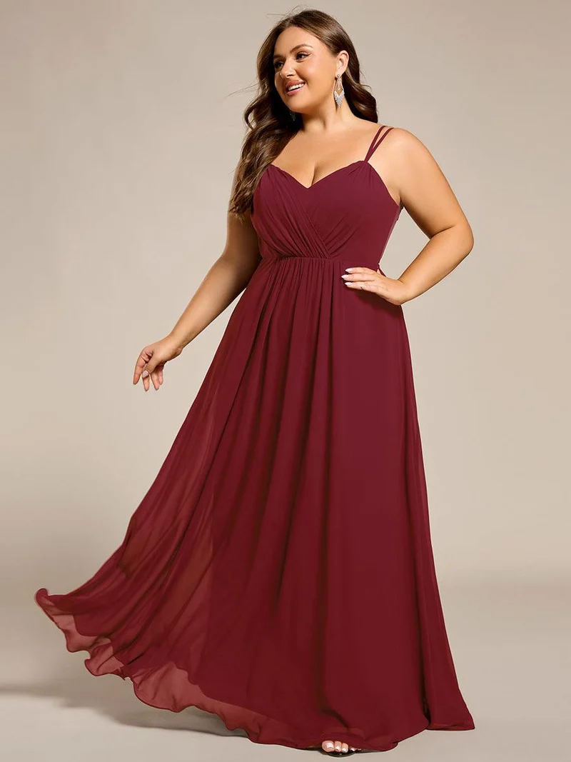 ever RUBY|Robe de soirée en mousseline et dentelle dos nu bretelles fines