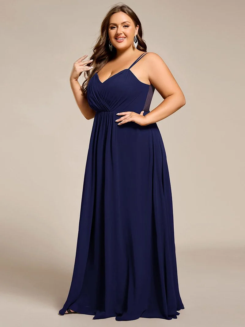 ever RUBY|Robe de soirée en mousseline et dentelle dos nu bretelles fines