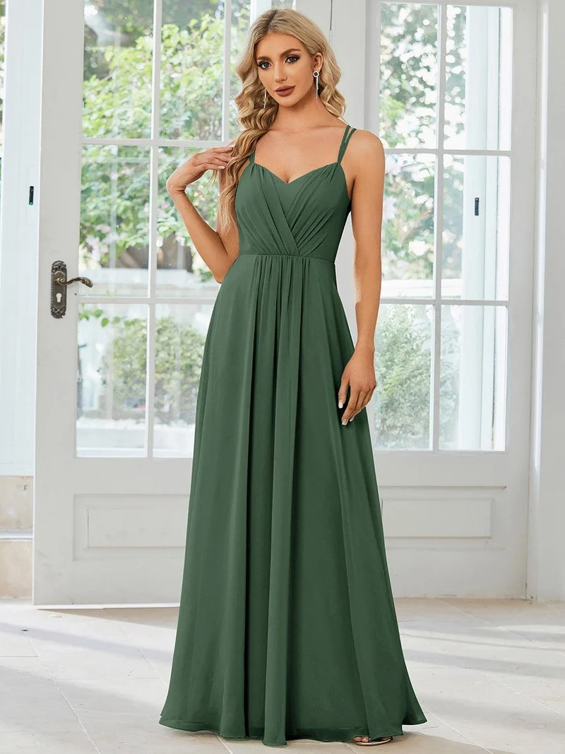 ever RUBY|Robe de soirée en mousseline et dentelle dos nu bretelles fines