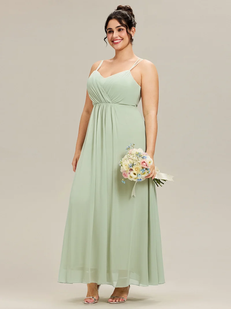 ever RUBY|Robe demoiselle d'honneur mousseline et dentelle dos nu bretelles fines