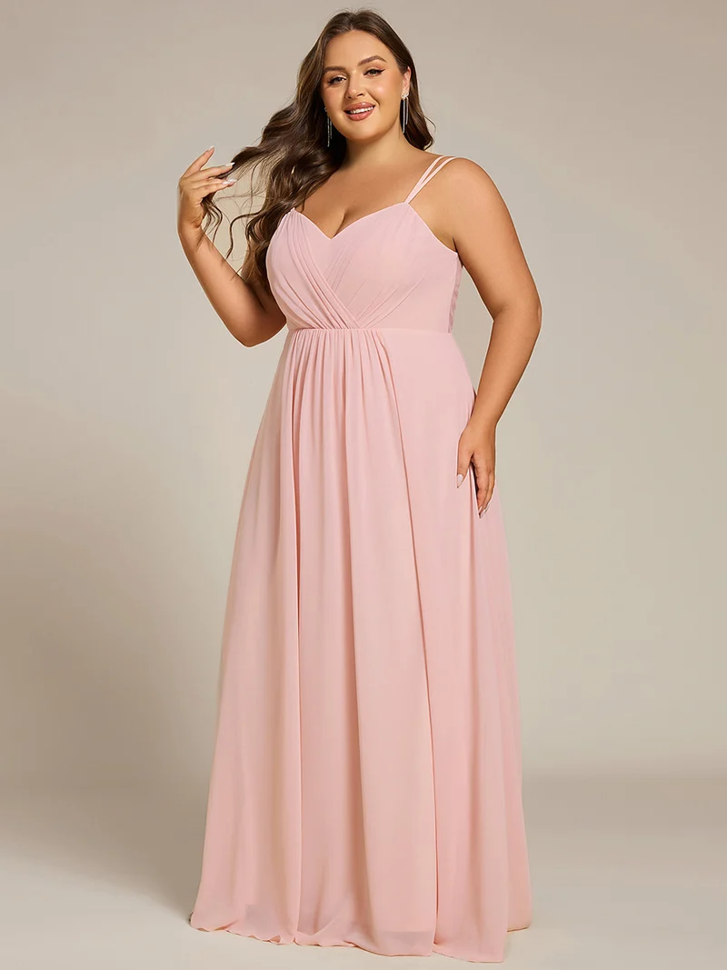 ever RUBY|Robe demoiselle d'honneur mousseline et dentelle dos nu bretelles fines