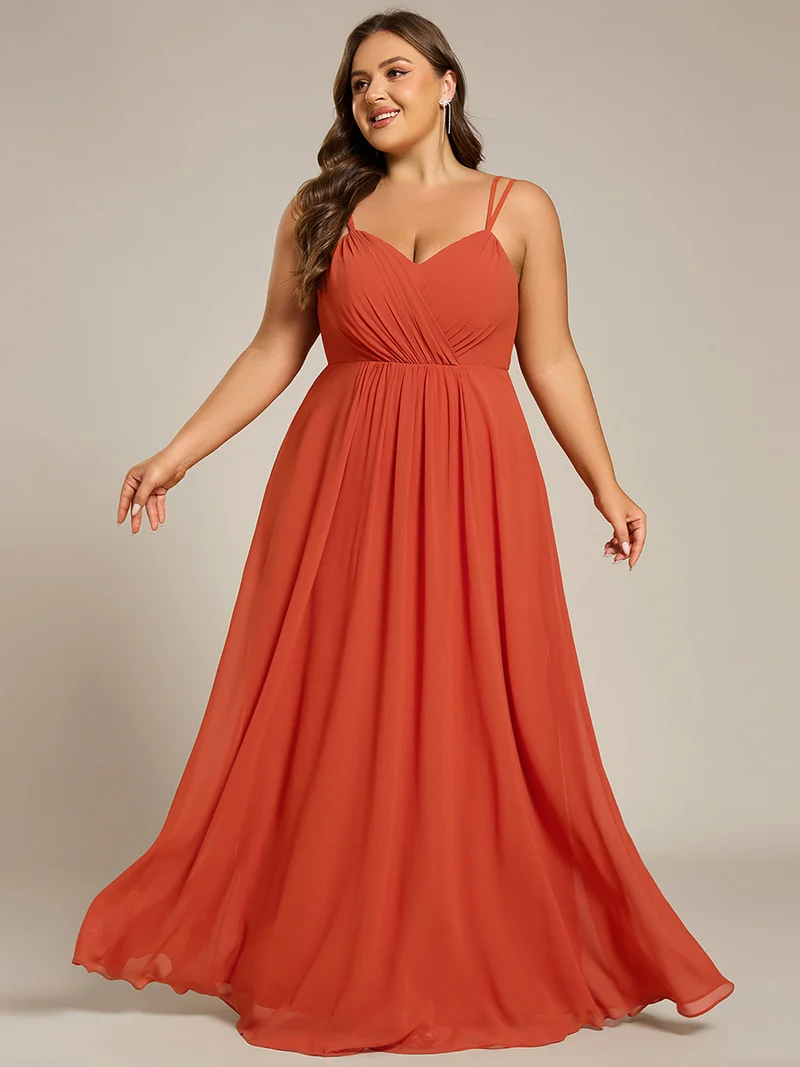 ever RUBY|Robe de soirée en mousseline et dentelle dos nu bretelles fines