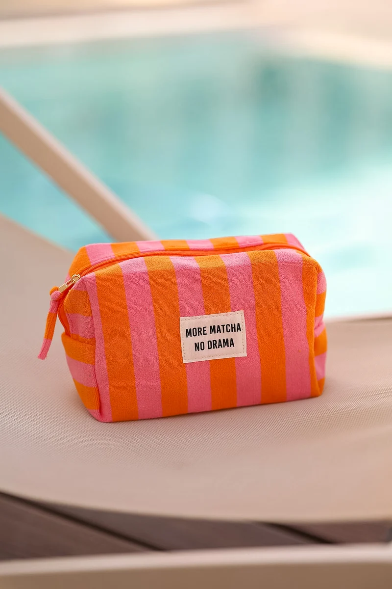 Trousse More Matcha rose et orange