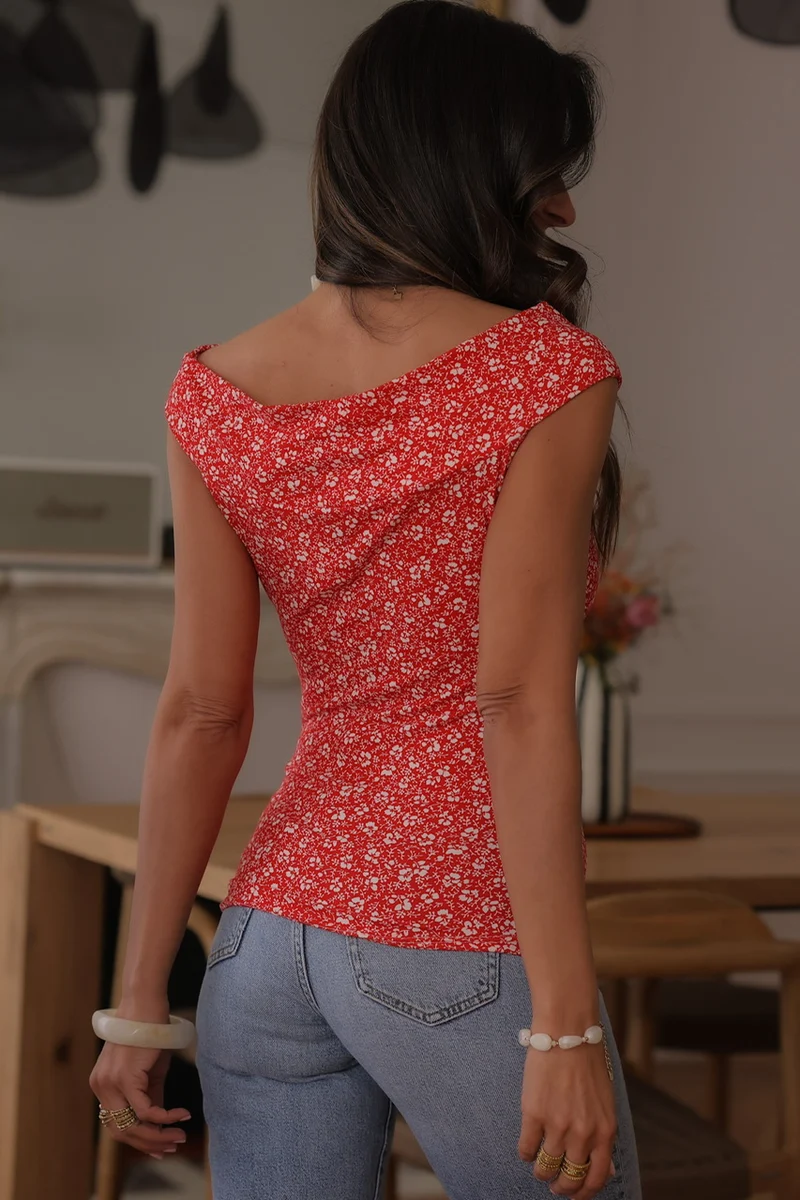 Top Liberty rouge