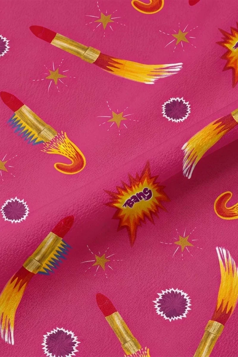 Tissu Rocket Lipstick Rose