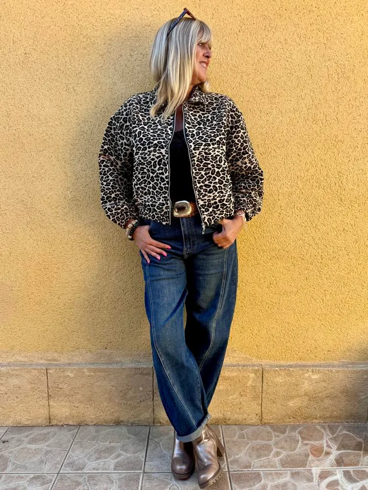 Blouson Grego léopard