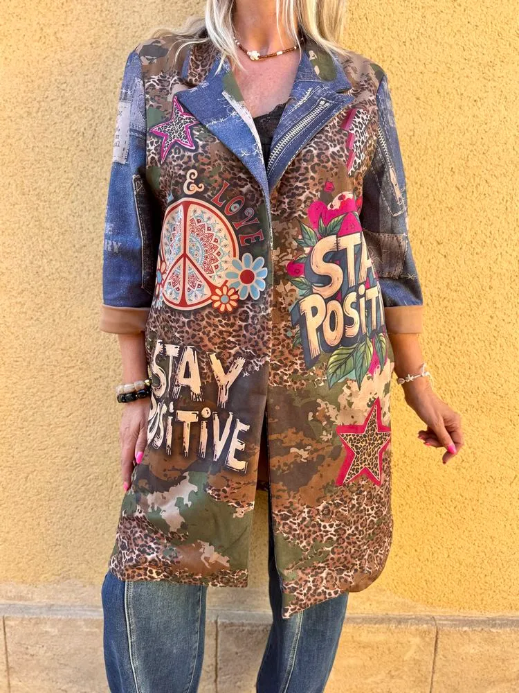 Veste longue Amélia peace and love