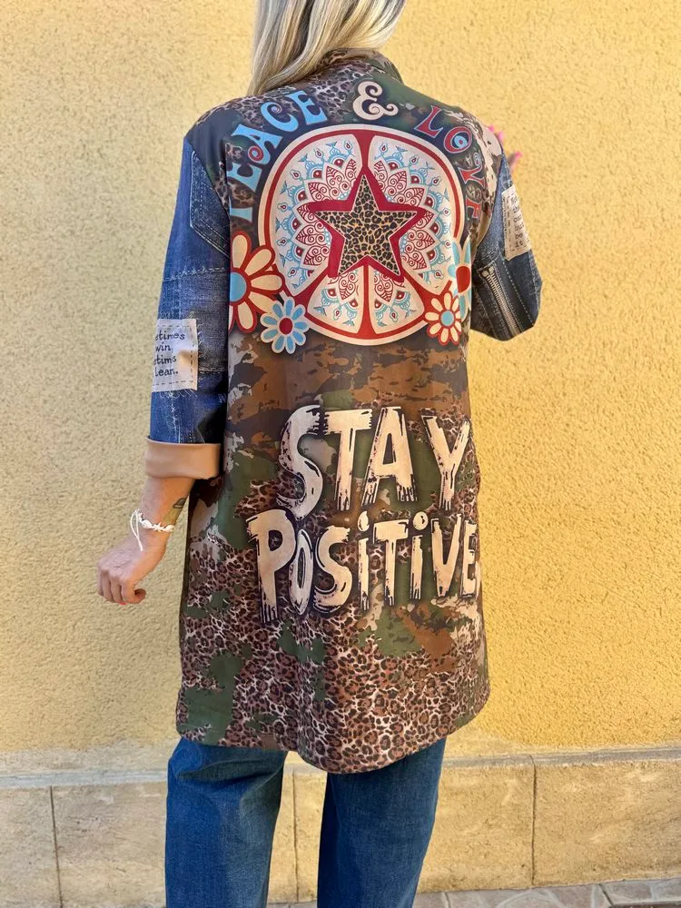 Veste longue Amélia peace and love