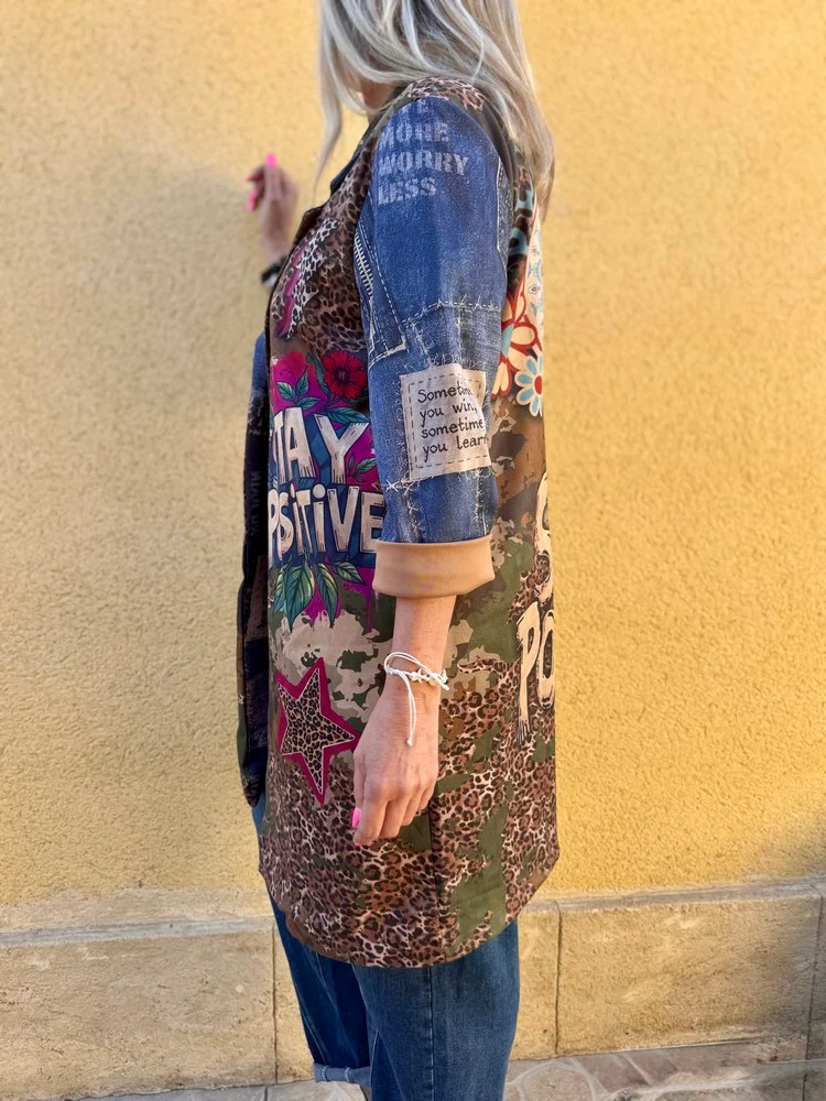 Veste longue Amélia peace and love