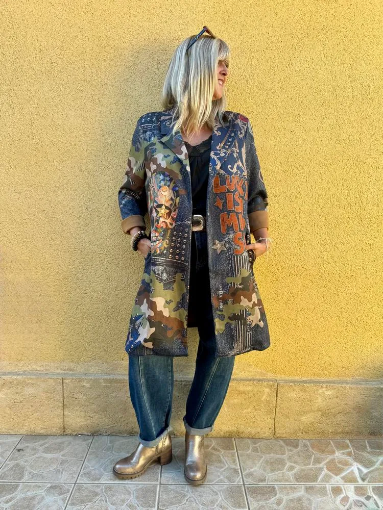 Veste longue Amélia tête de mort