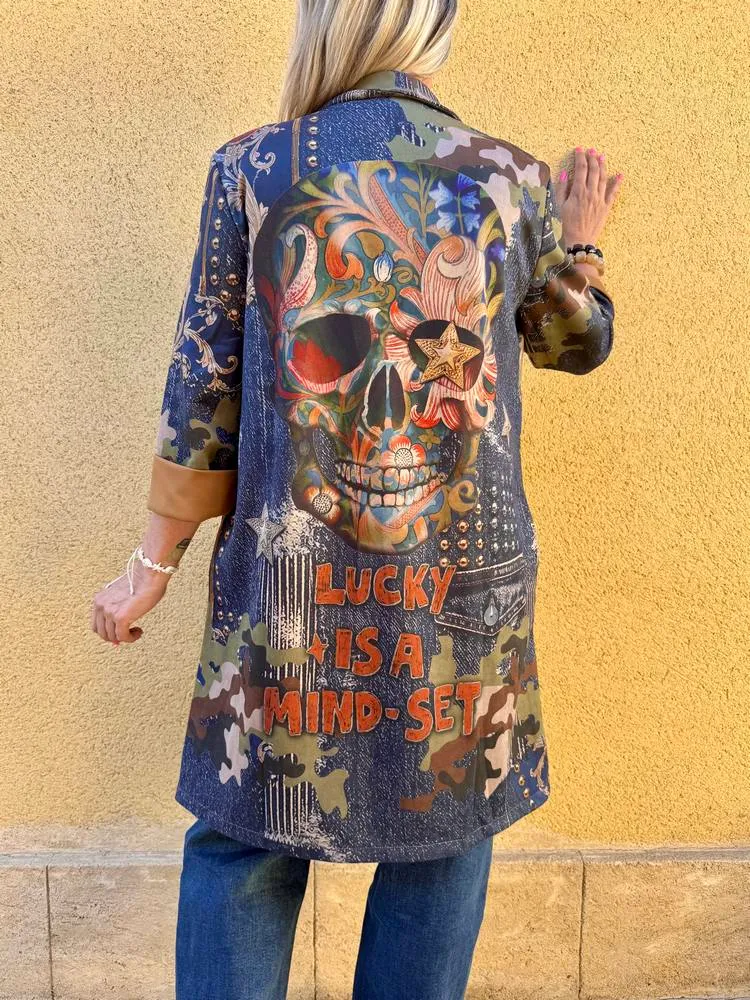 Veste longue Amélia tête de mort