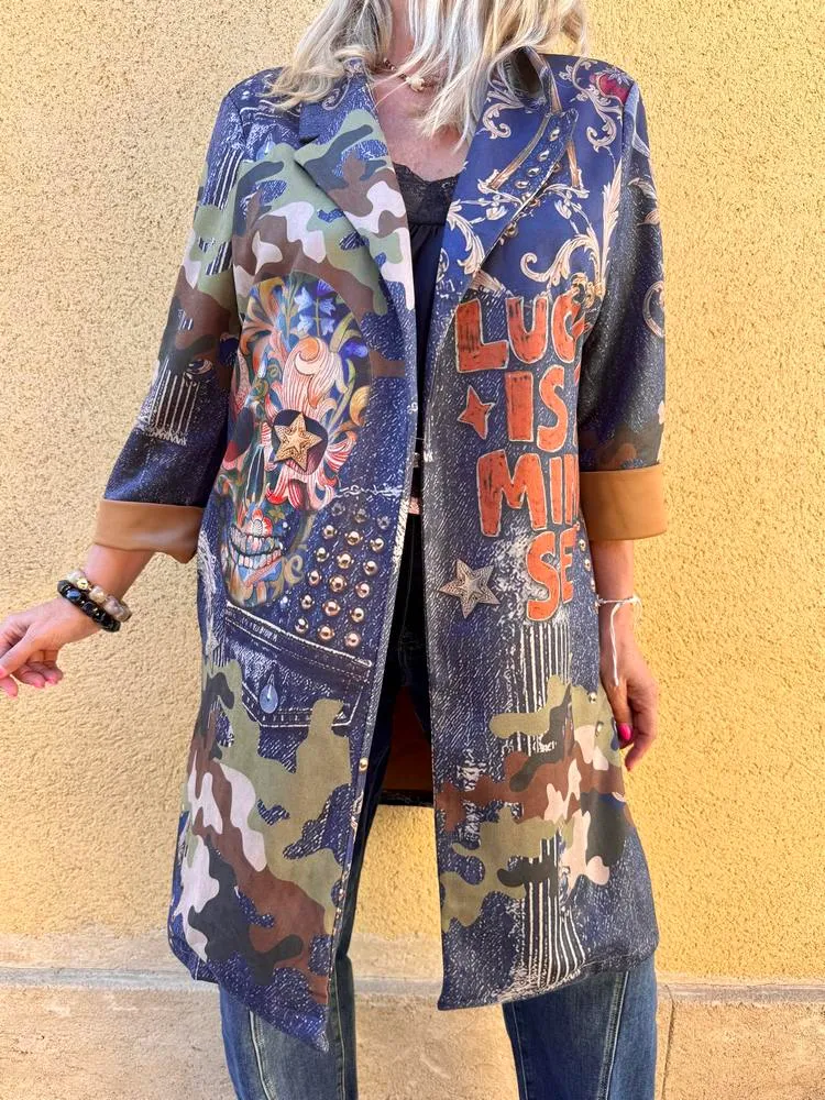 Veste longue Amélia tête de mort