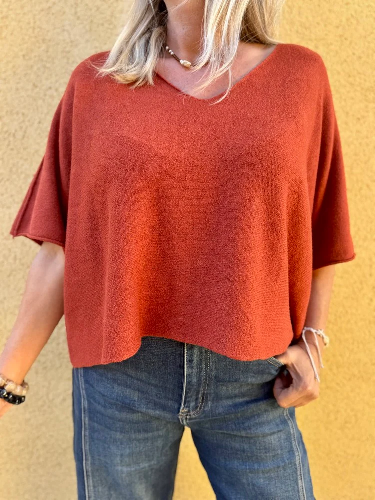 Pull loose Fabrizio brique