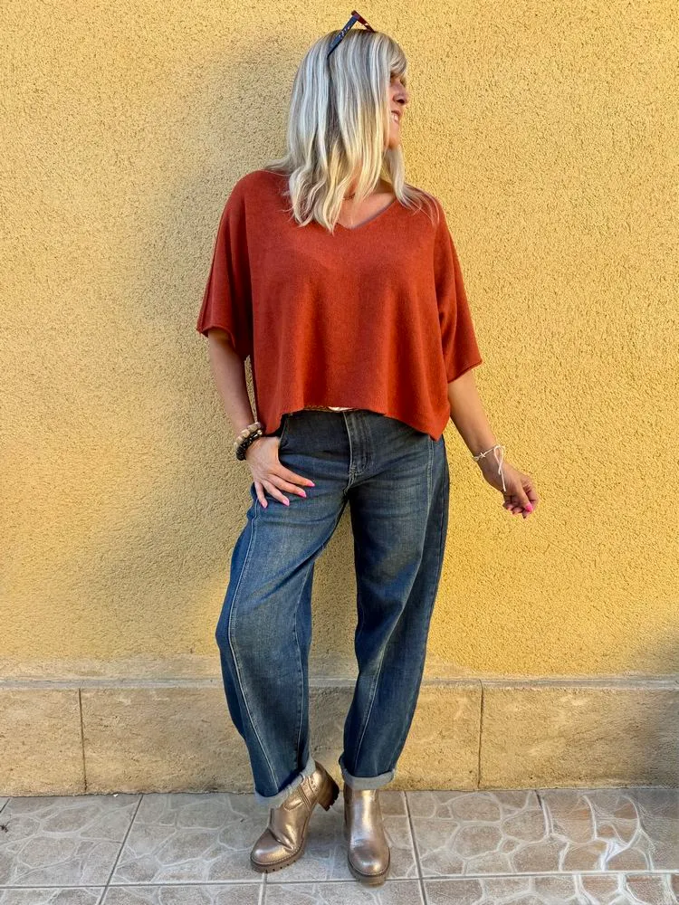 Pull loose Fabrizio brique