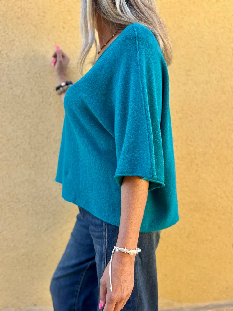 Pull loose Fabrizio bleu canard