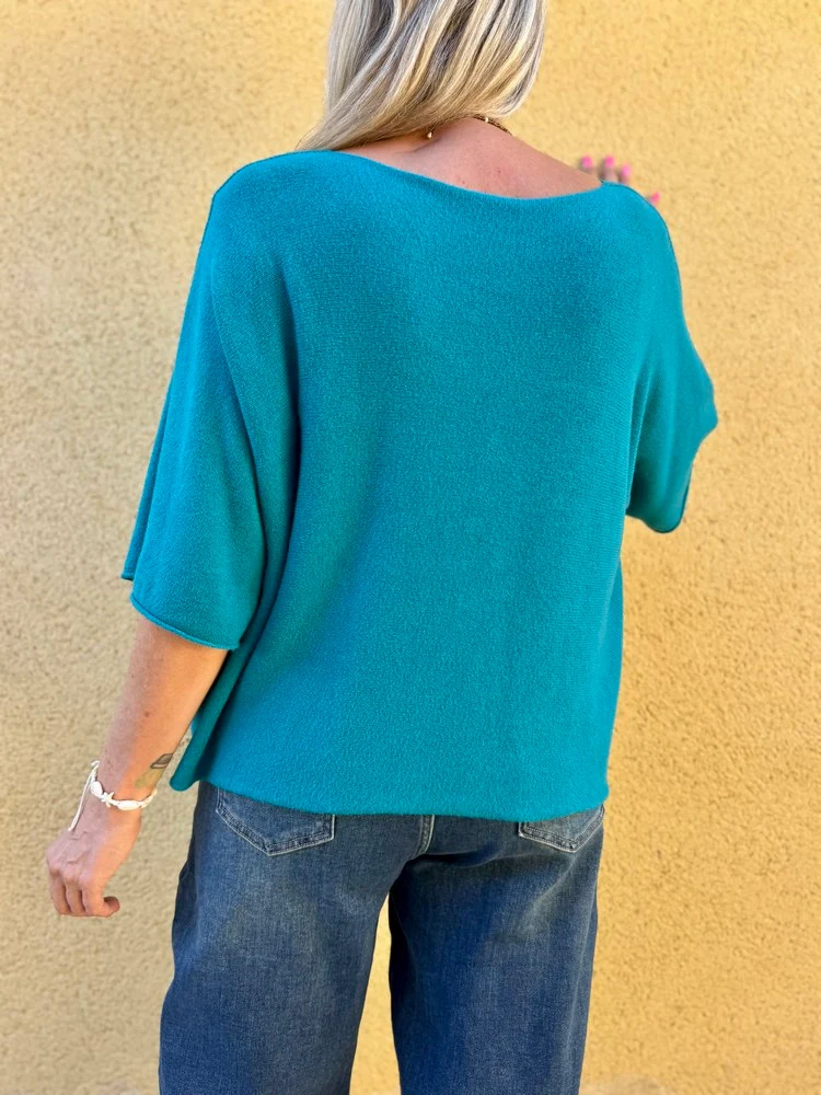 Pull loose Fabrizio bleu canard