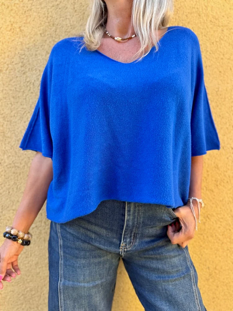 Pull loose Fabrizio bleu roi