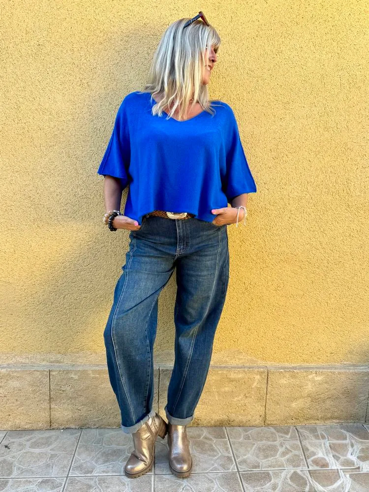 Pull loose Fabrizio bleu roi