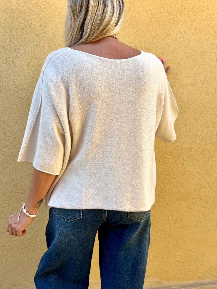 Pull loose Fabrizio crème