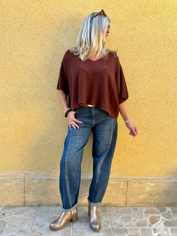 Pull loose Fabrizio chocolat