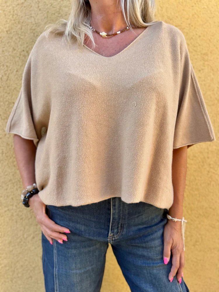 Pull loose Fabrizio camel