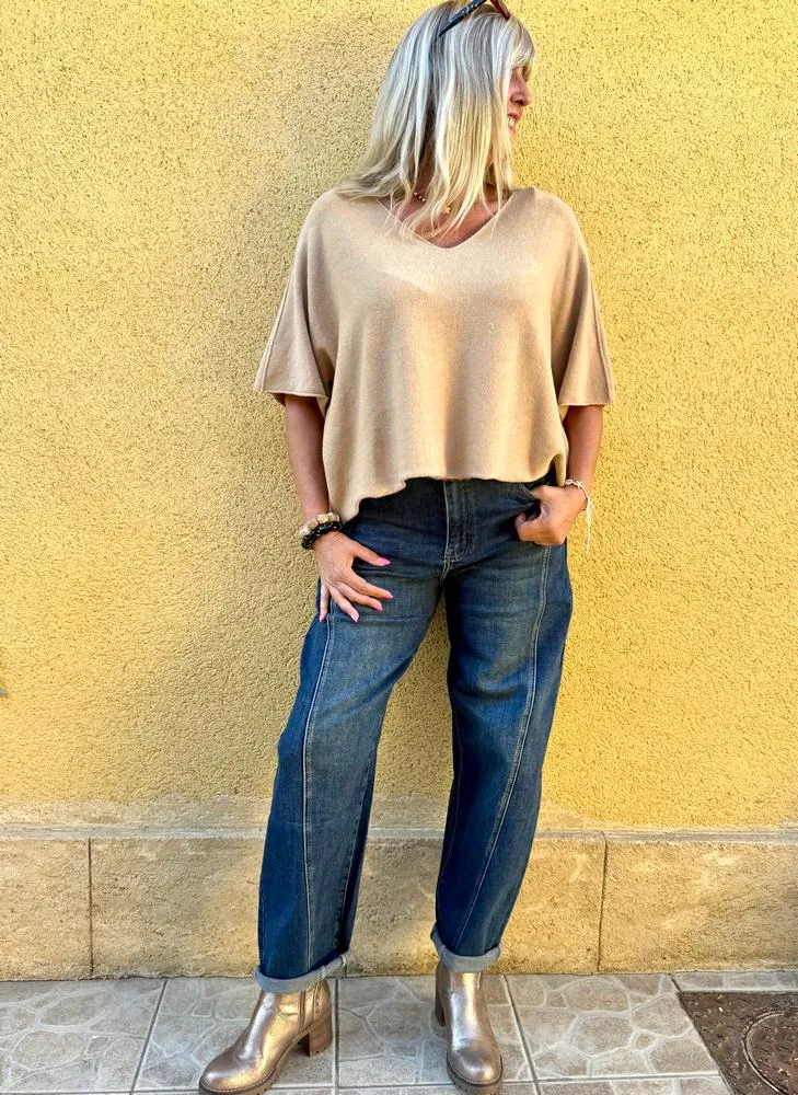Pull loose Fabrizio camel