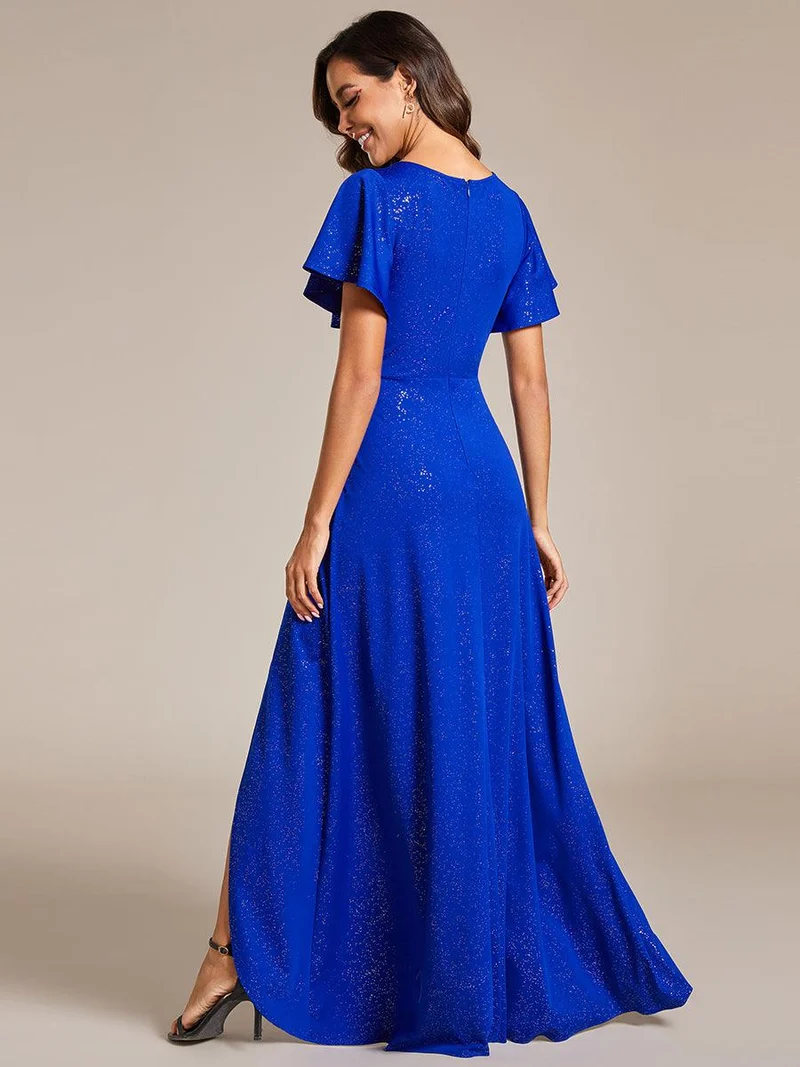 ever MELODÉ|Robe de soirée élégante et scintillante à décolleté plongeant en V(Vente Finale)