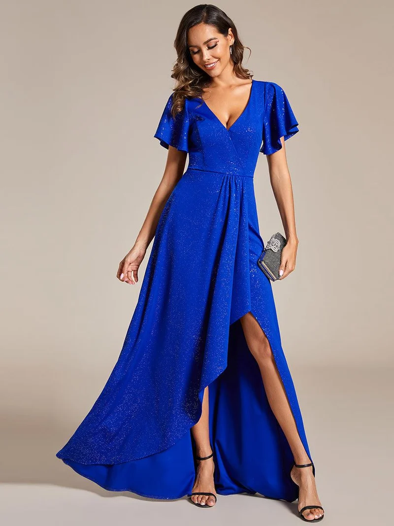 ever MELODÉ|Robe de soirée élégante et scintillante à décolleté plongeant en V(Vente Finale)