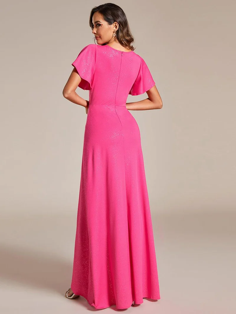 ever MELODÉ|Robe de soirée élégante et scintillante à décolleté plongeant en V(Vente Finale)