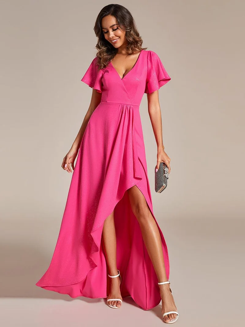 ever MELODÉ|Robe de soirée élégante et scintillante à décolleté plongeant en V(Vente Finale)