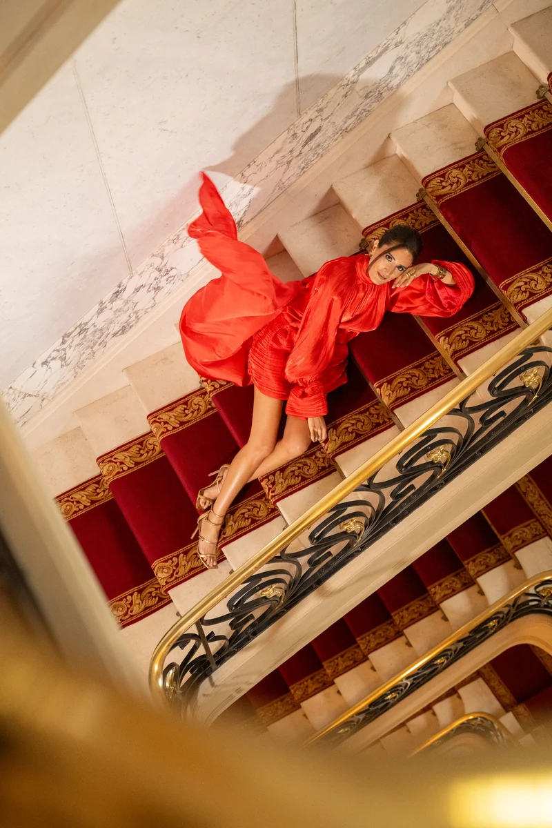 Robe Celestine rouge courte