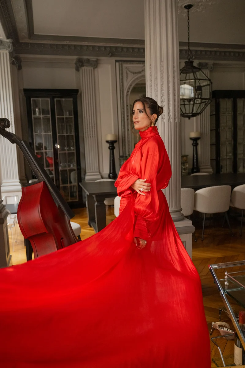 Robe Celestine rouge courte