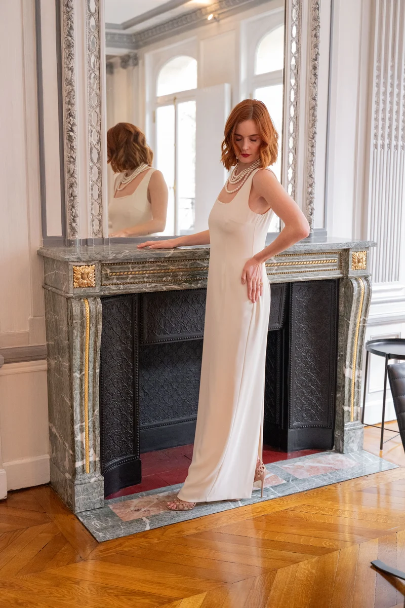 Robe Saddie blanche