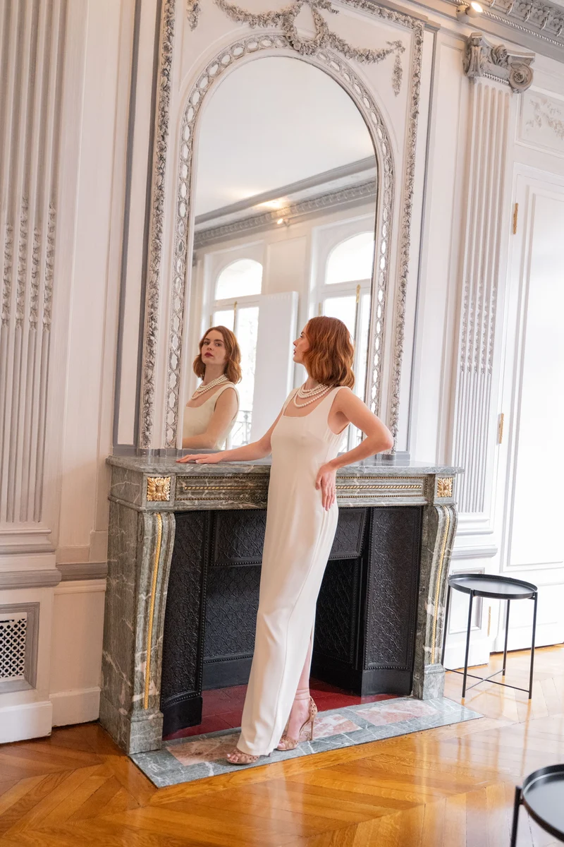 Robe Saddie blanche