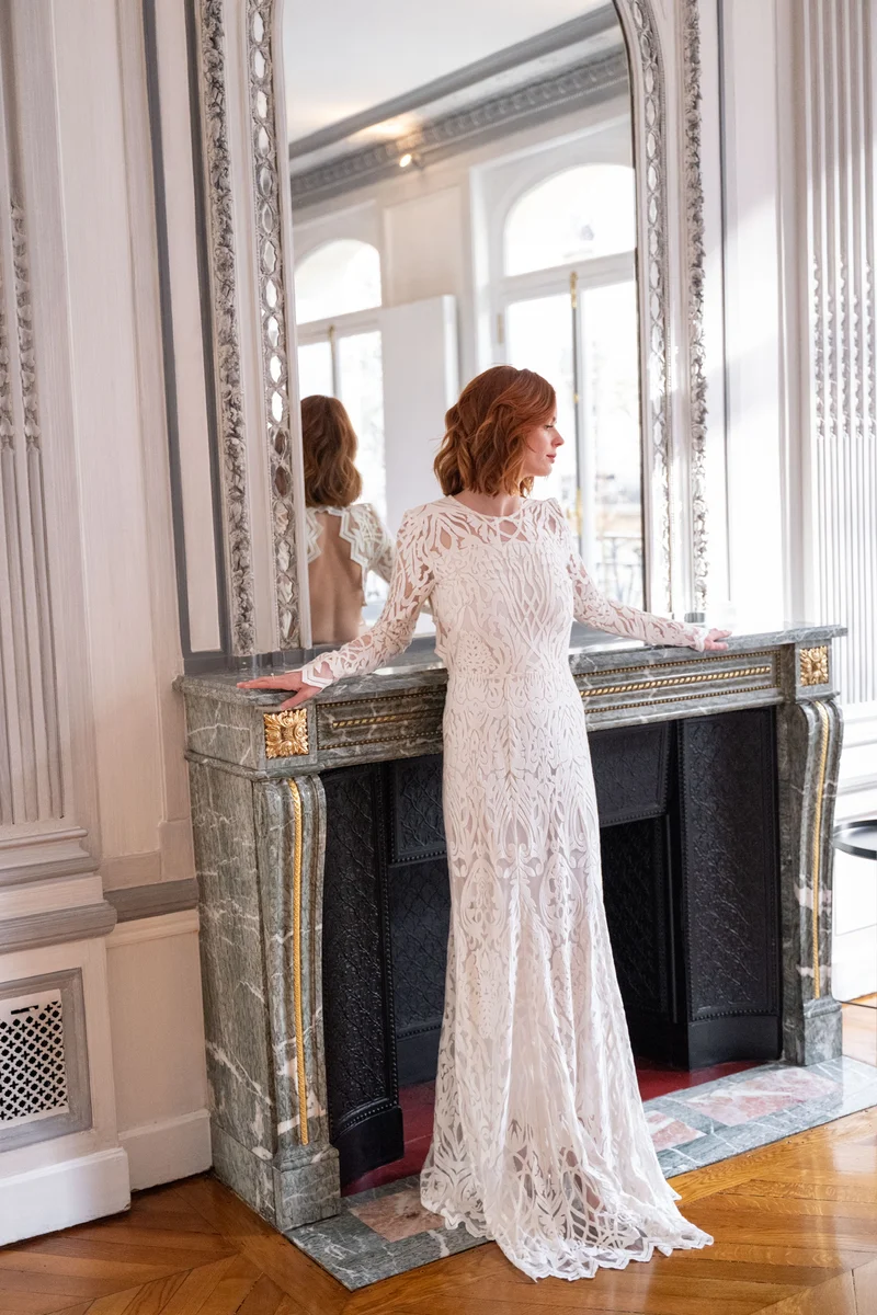 Robe lili blanche