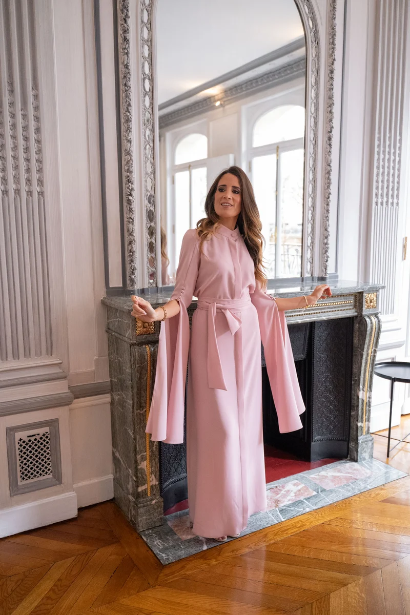 Robe Adèle rose claire