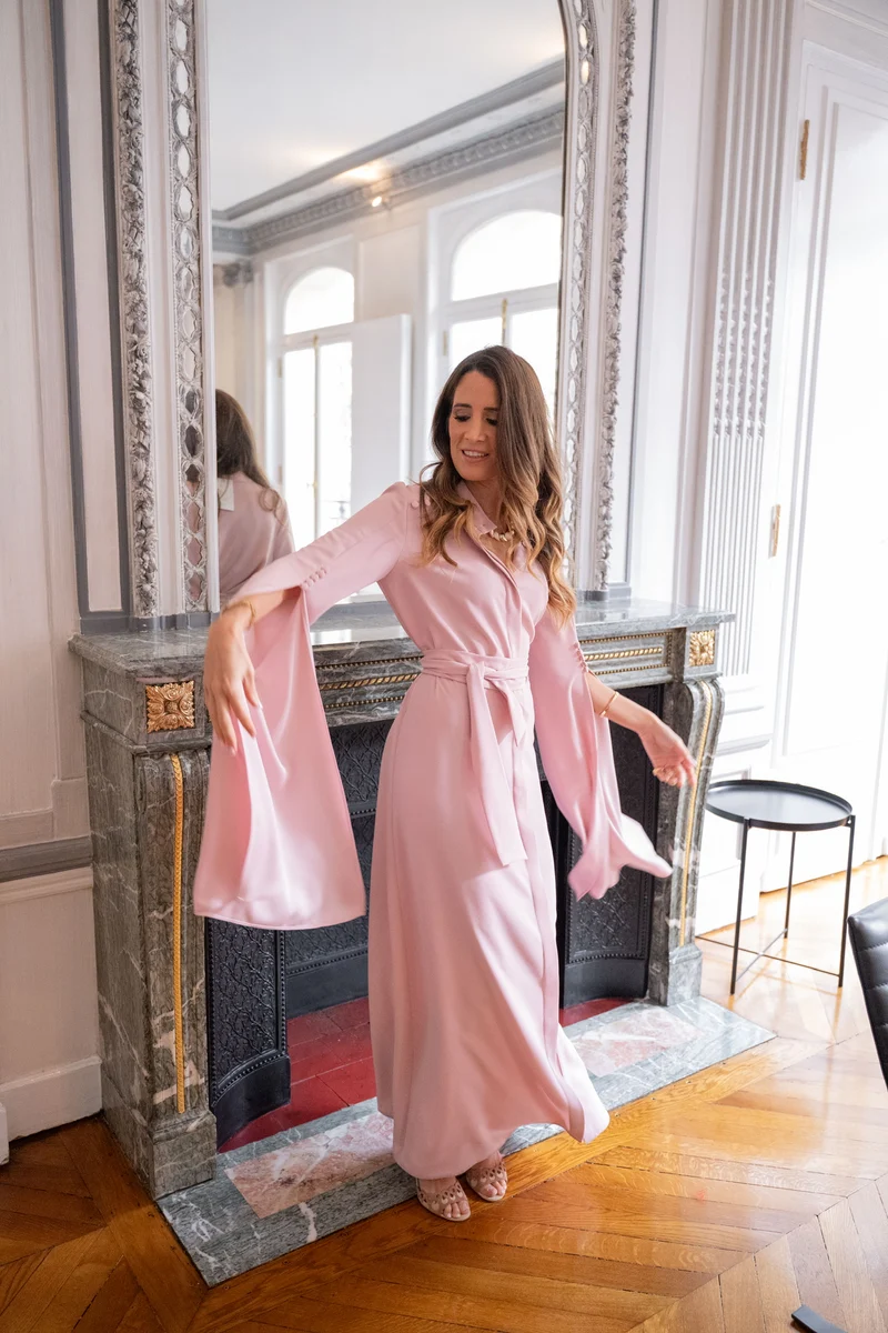 Robe Adèle rose claire