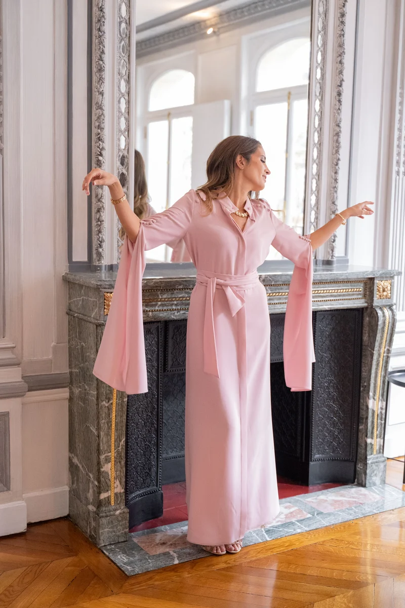 Robe Adèle rose claire