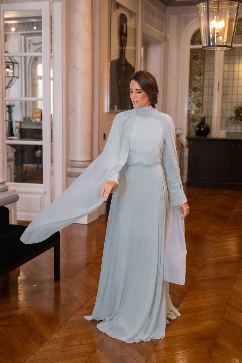 Robe Azra bleue pastel