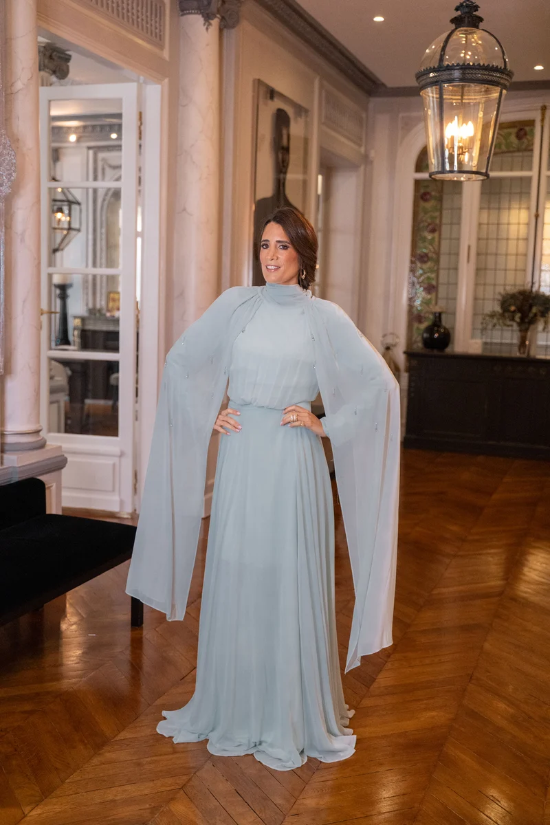 Robe Azra bleue pastel