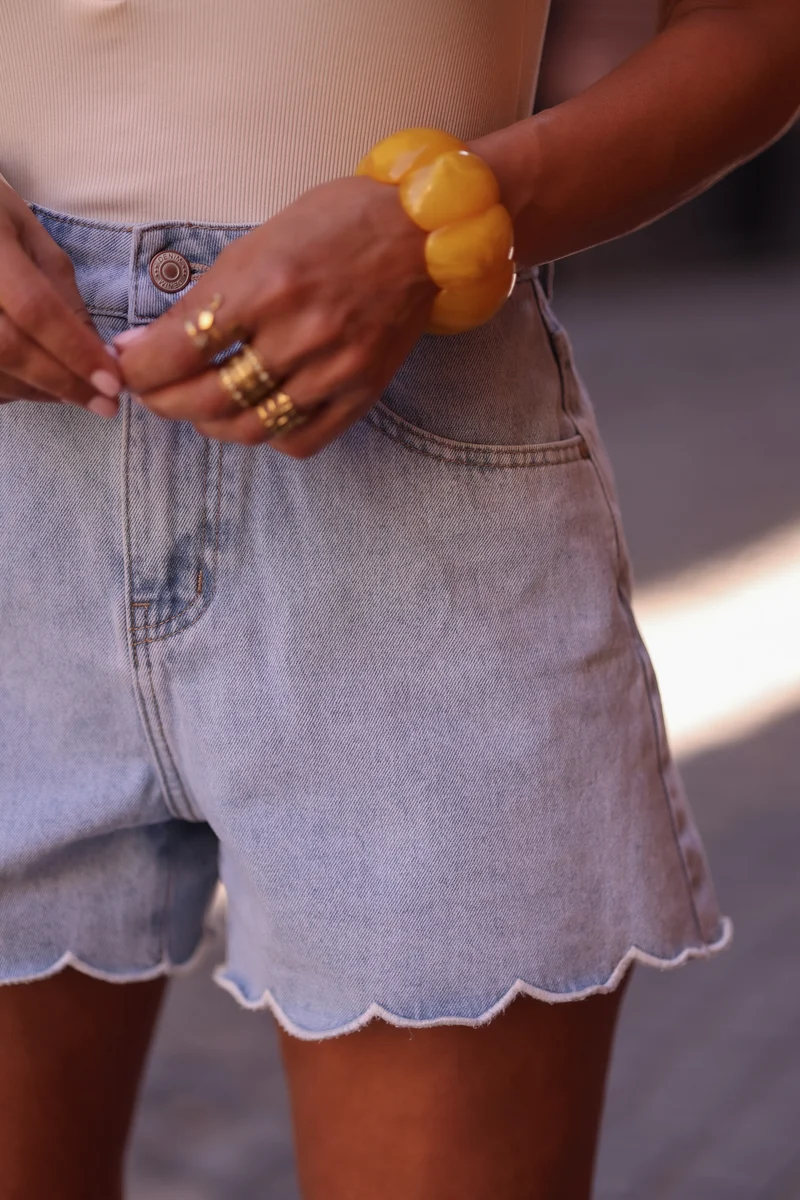 Short en jean Sohan bleu clair