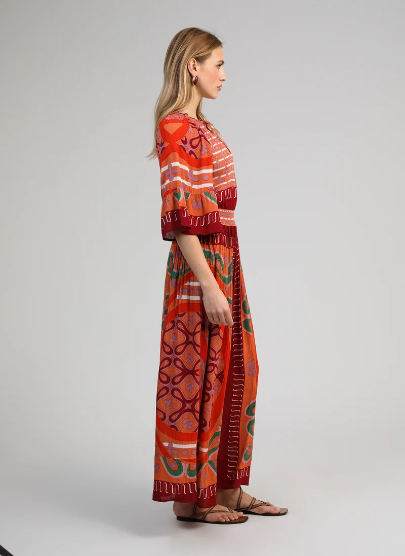 ROBE LONGUE OLYMPY carkova caramel