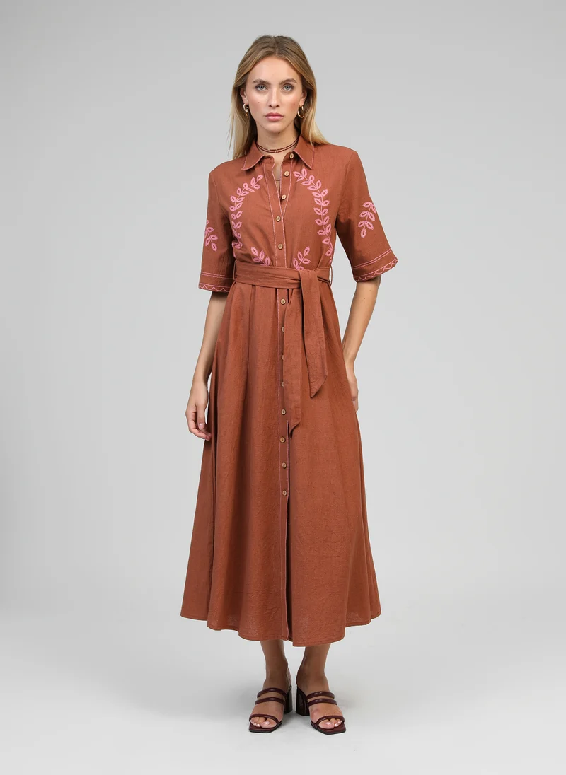 ROBE LONGUE OSMINA caramel