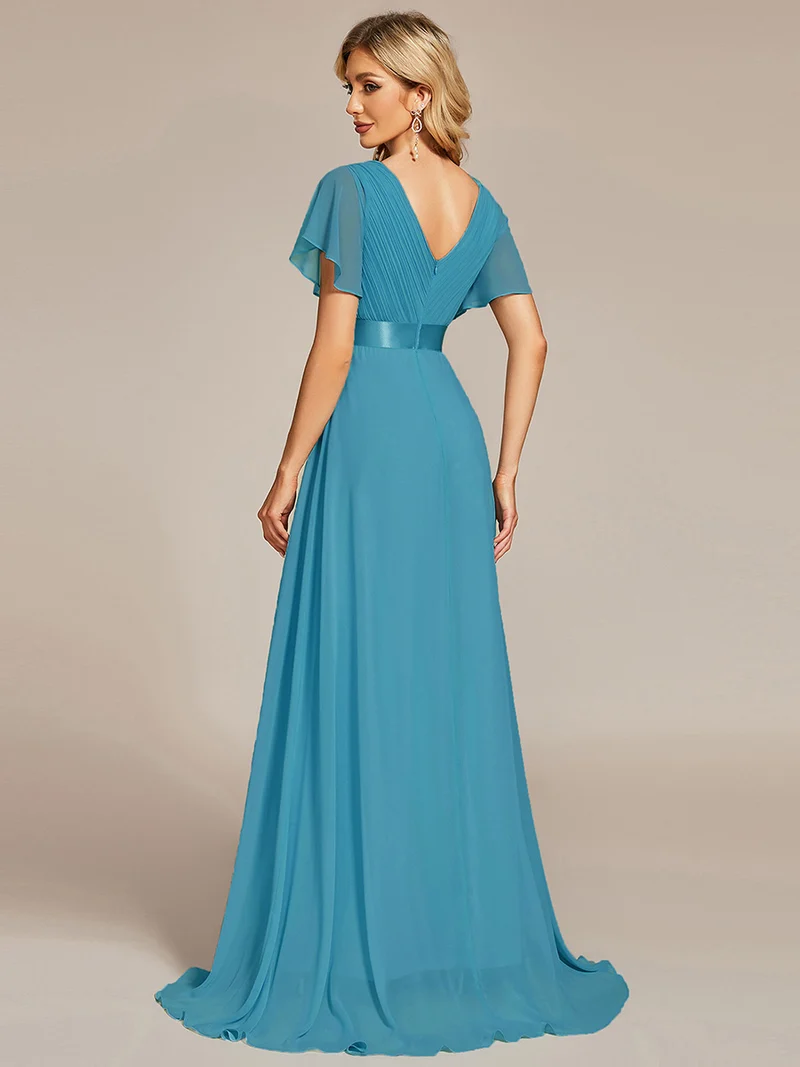 ever MONICA|Robe de soirée élégante en mousseline taille haute(Vente Finale)