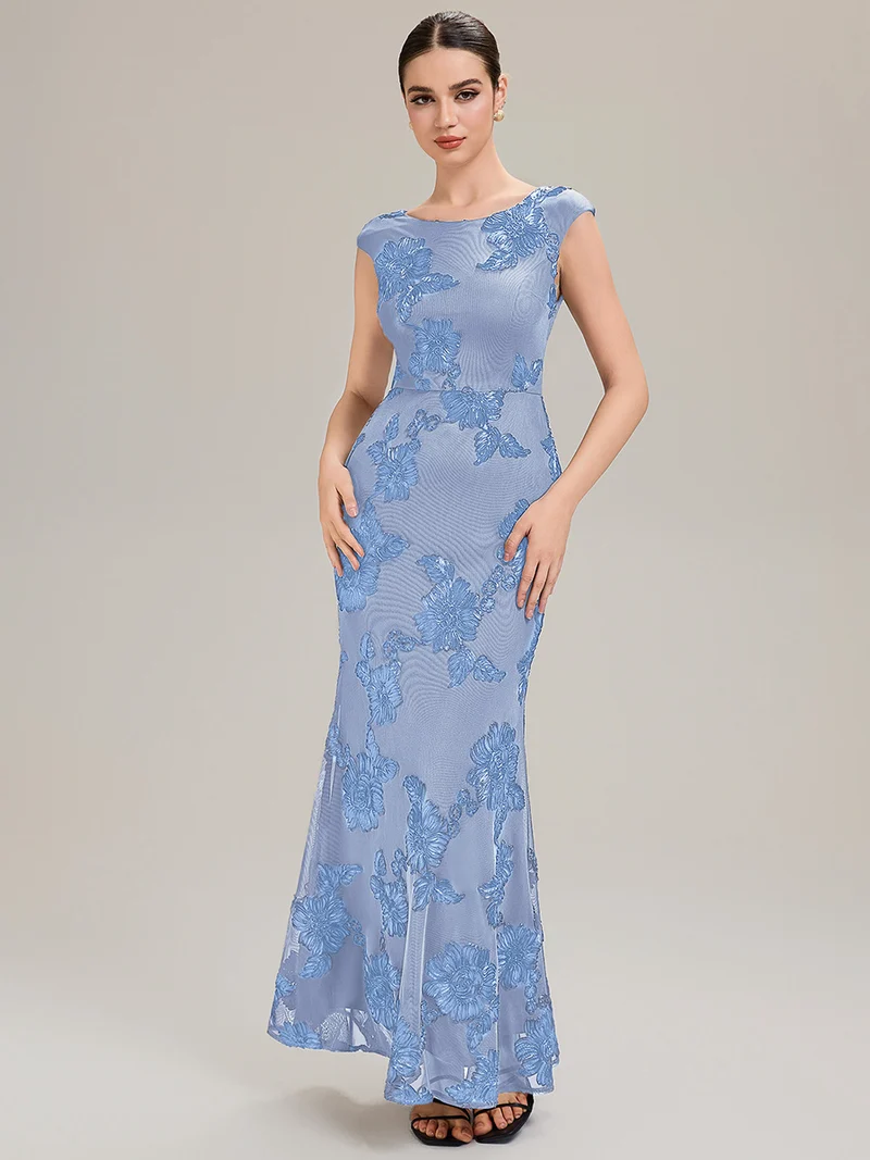 Robe de Soirée Chic Sirène Sans Manches à Épaule Unique en Tissu à Faible Élasthanne