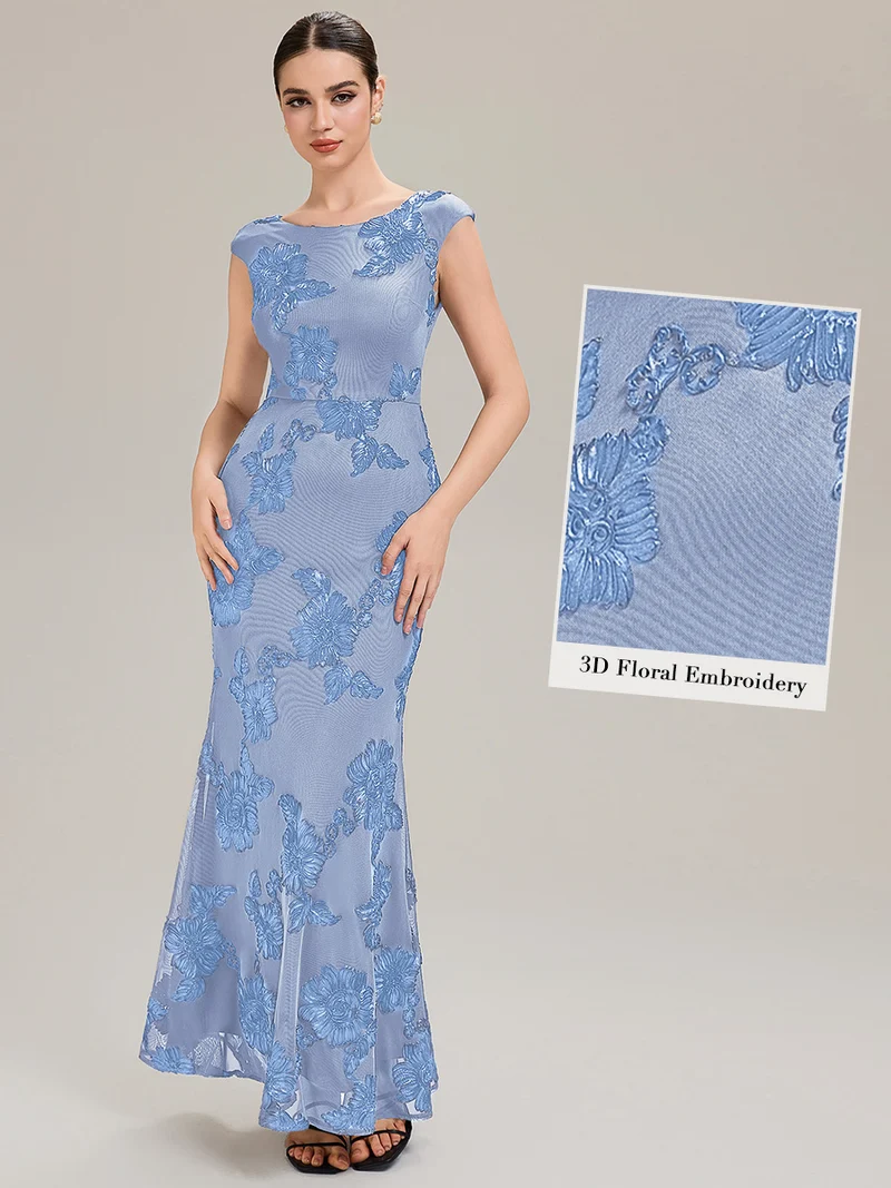 Robe de Soirée Chic Sirène Sans Manches à Épaule Unique en Tissu à Faible Élasthanne